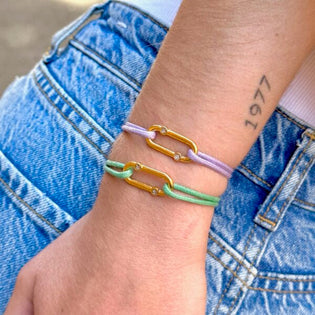 Le bracelet Ricky strass cordon coloré 