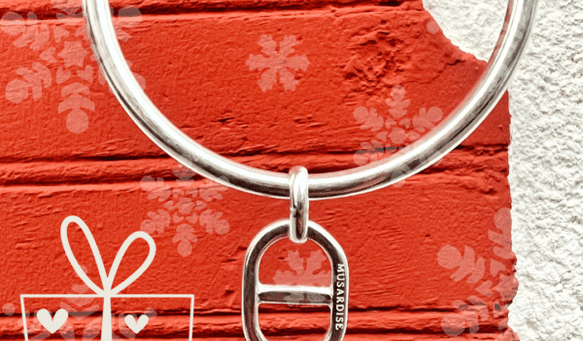 Jonc Maille argent Noël 