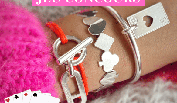 Bracelet argent cordon orange jonc Vegas 