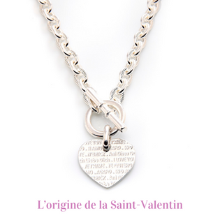 collier pendentif coeur je t'aime 