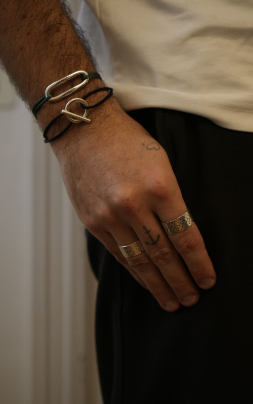 Bracelet argenté Kos mixte