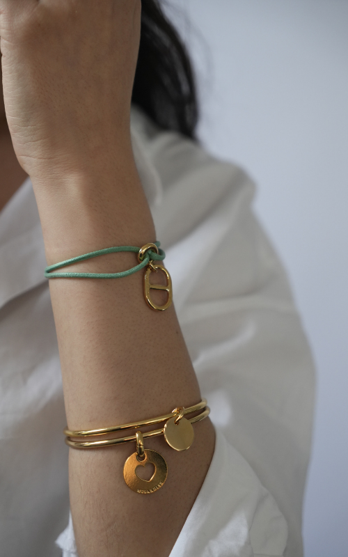 Jonc médaille doré