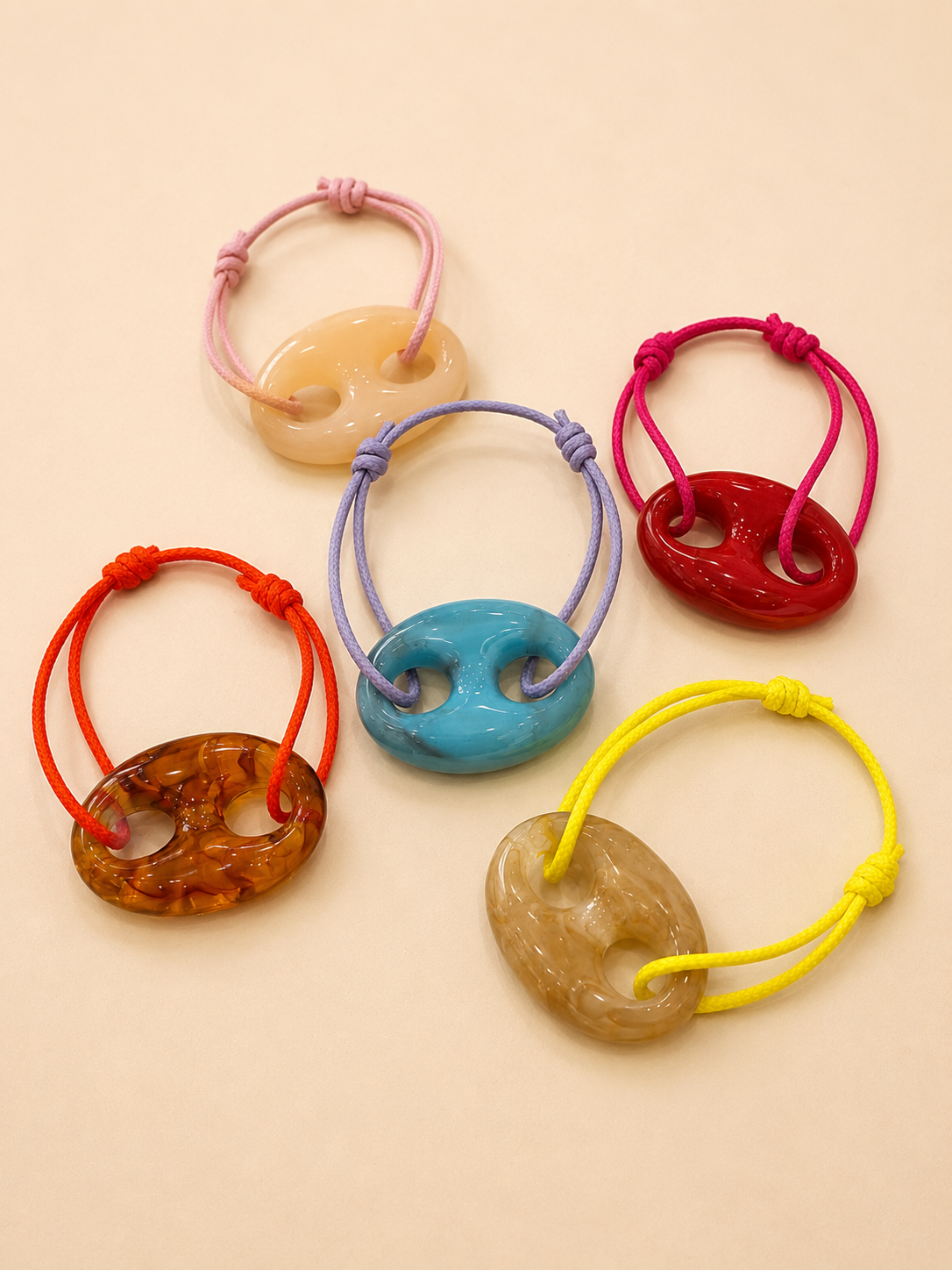 Bracelet grain de café coloré