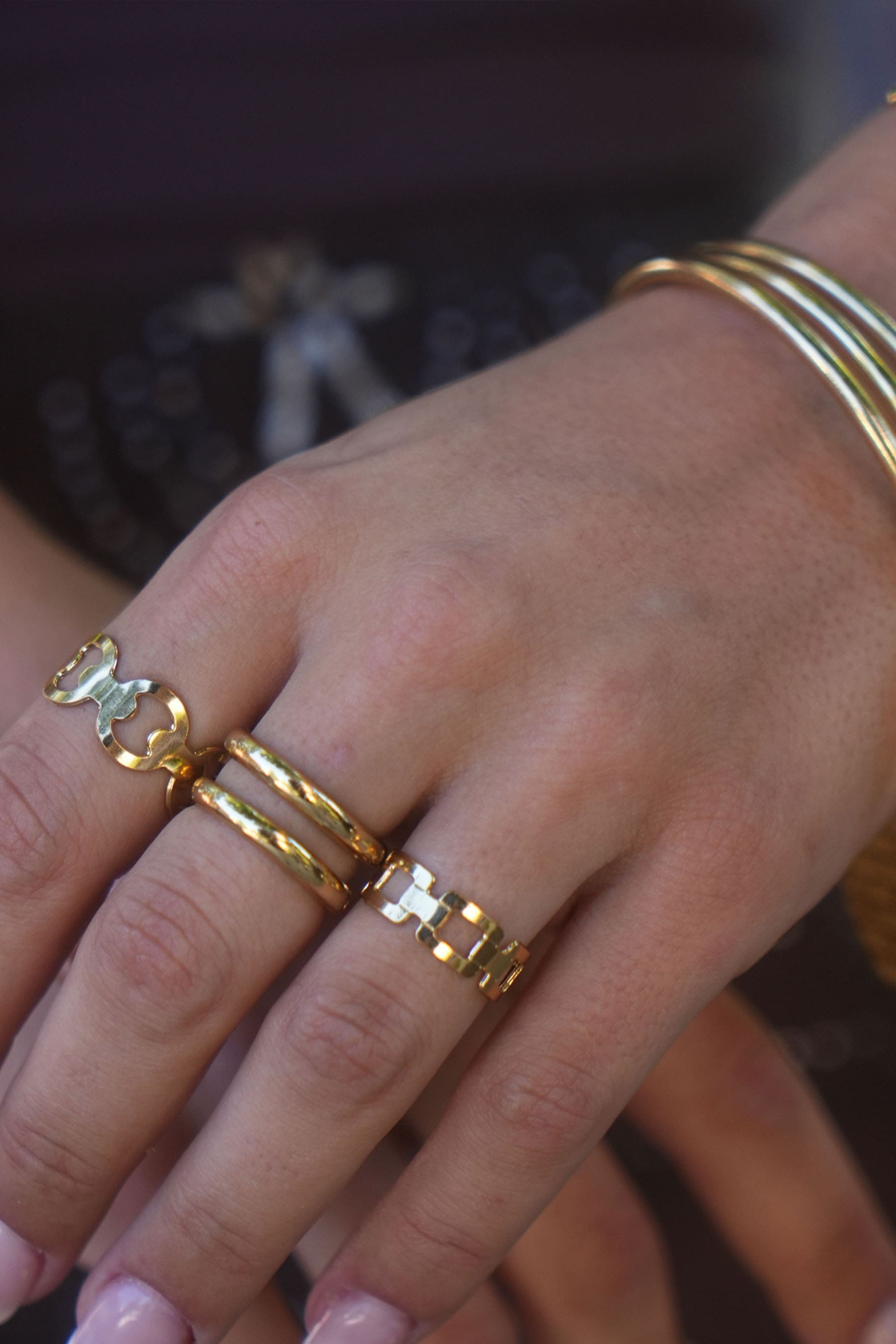 Bague dorée Amarrage