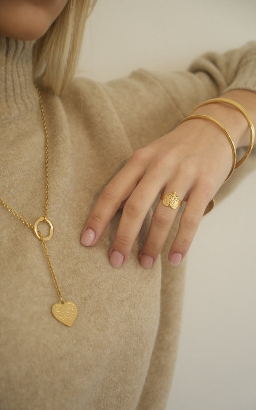 Bijoux dorées de chez Musardise : la bague Coeur Sauvage en dorée