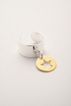 Bague médaille Étoile dorée et argentée
