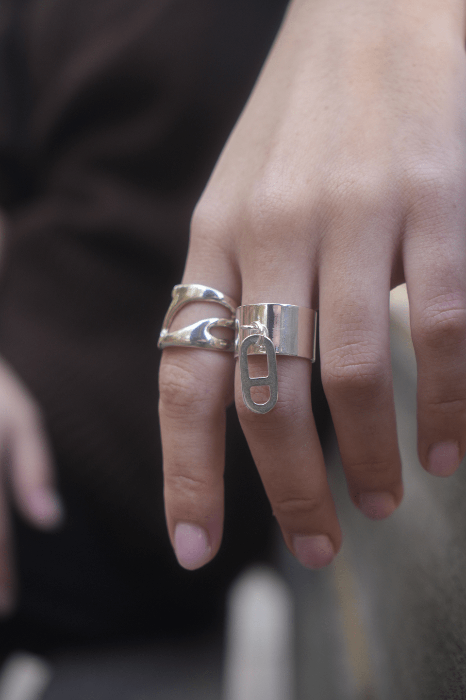 Bague argentée pendentif Noé