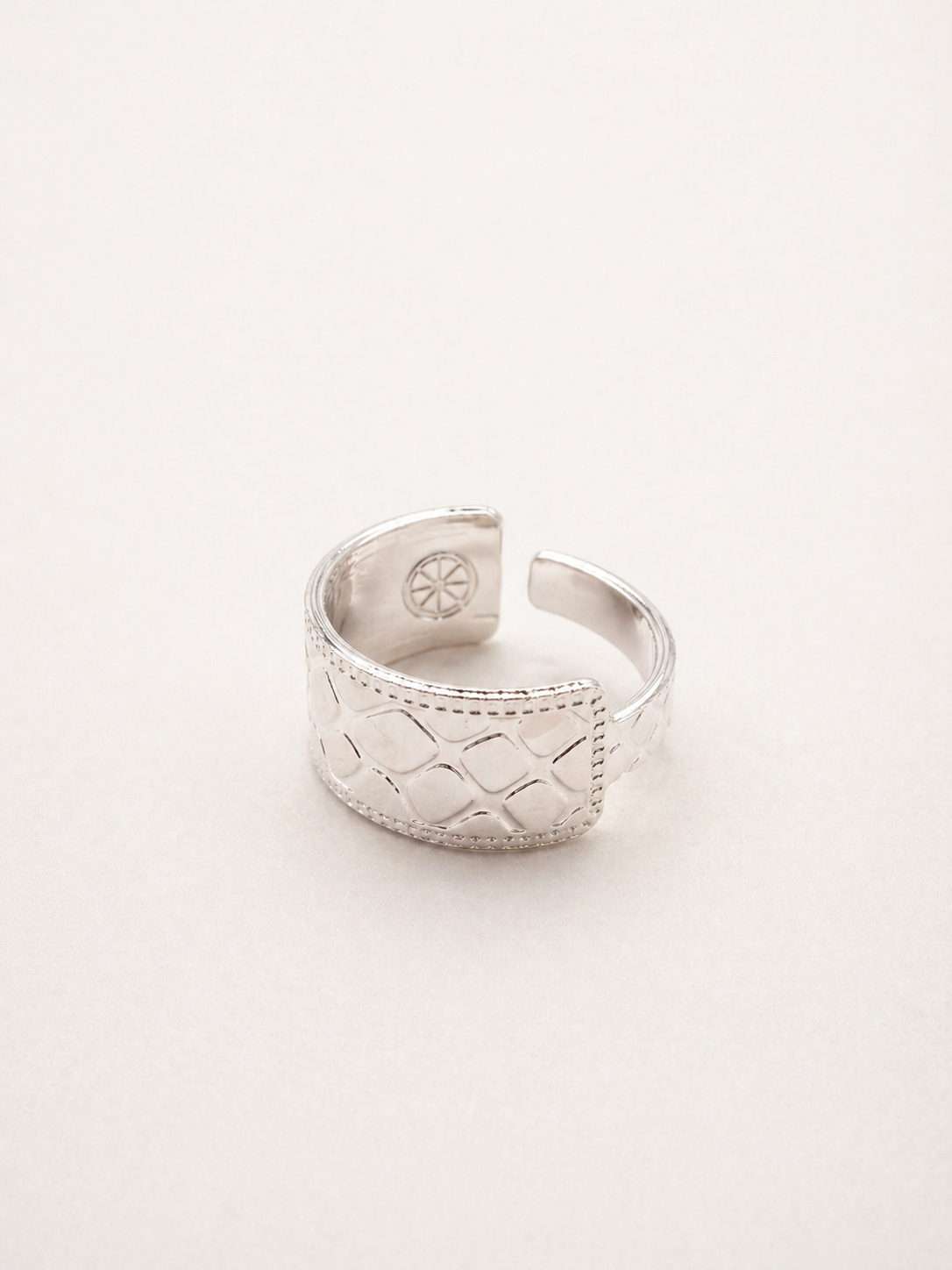 Bague serpent Naja argentée