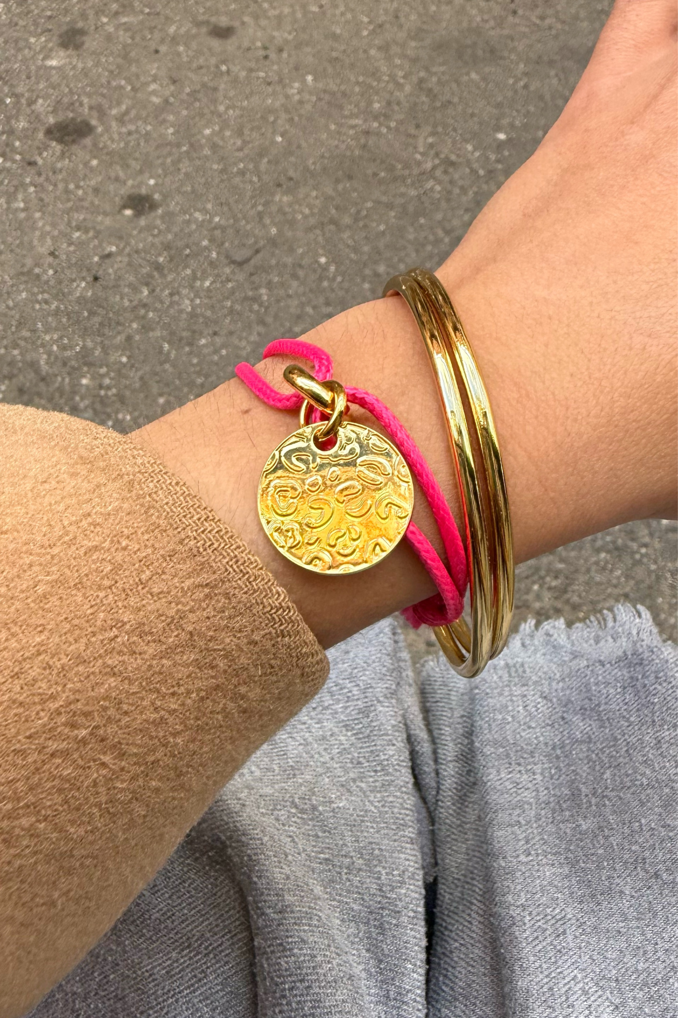 Bracelet Liv médaille Léopard doré