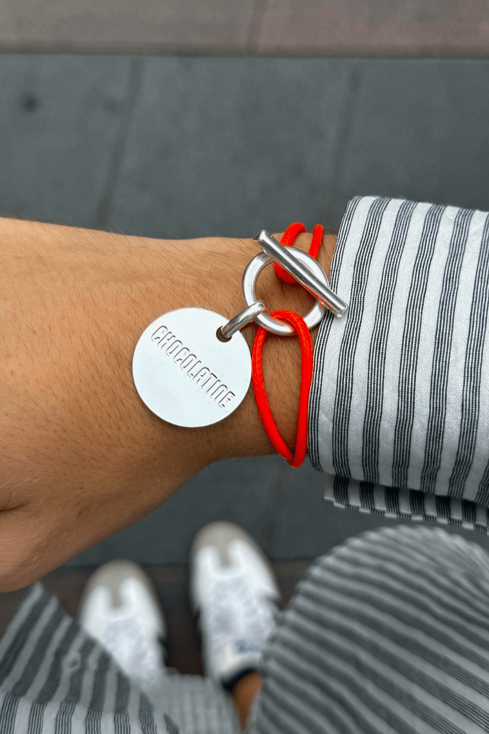 Bracelet attache médaille Chocolatine