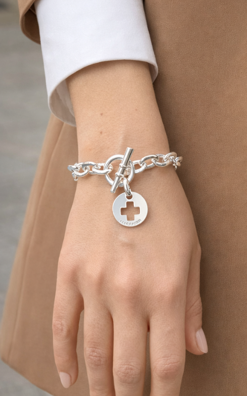 Bracelet Scarlett médaille croix "Cruz"