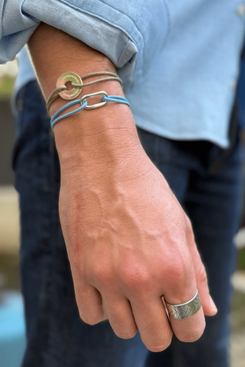 Bague homme argentée Liam