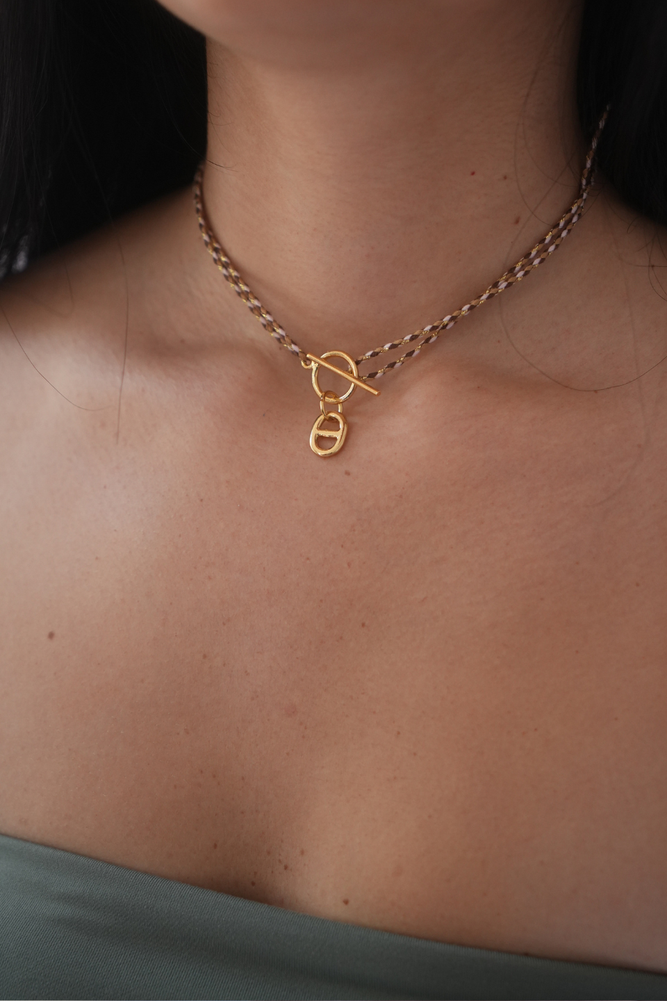 Collier Lou Maille Tressé Doré