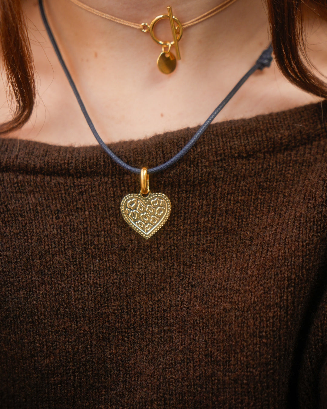 Le collier coeur sauvage en version pendentif dorée