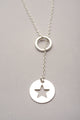 Collier sautoir étoile argenté Daya