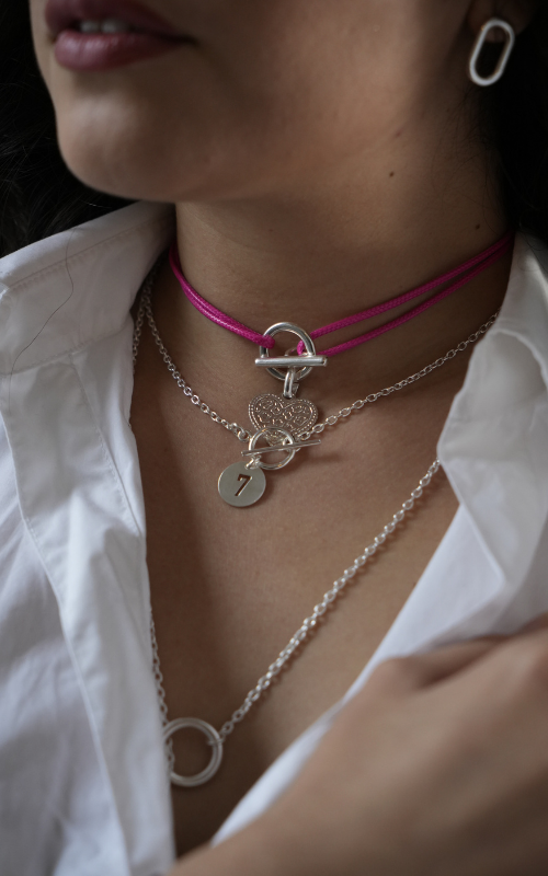 Bijoux argentés femme avec pendentif coeur 