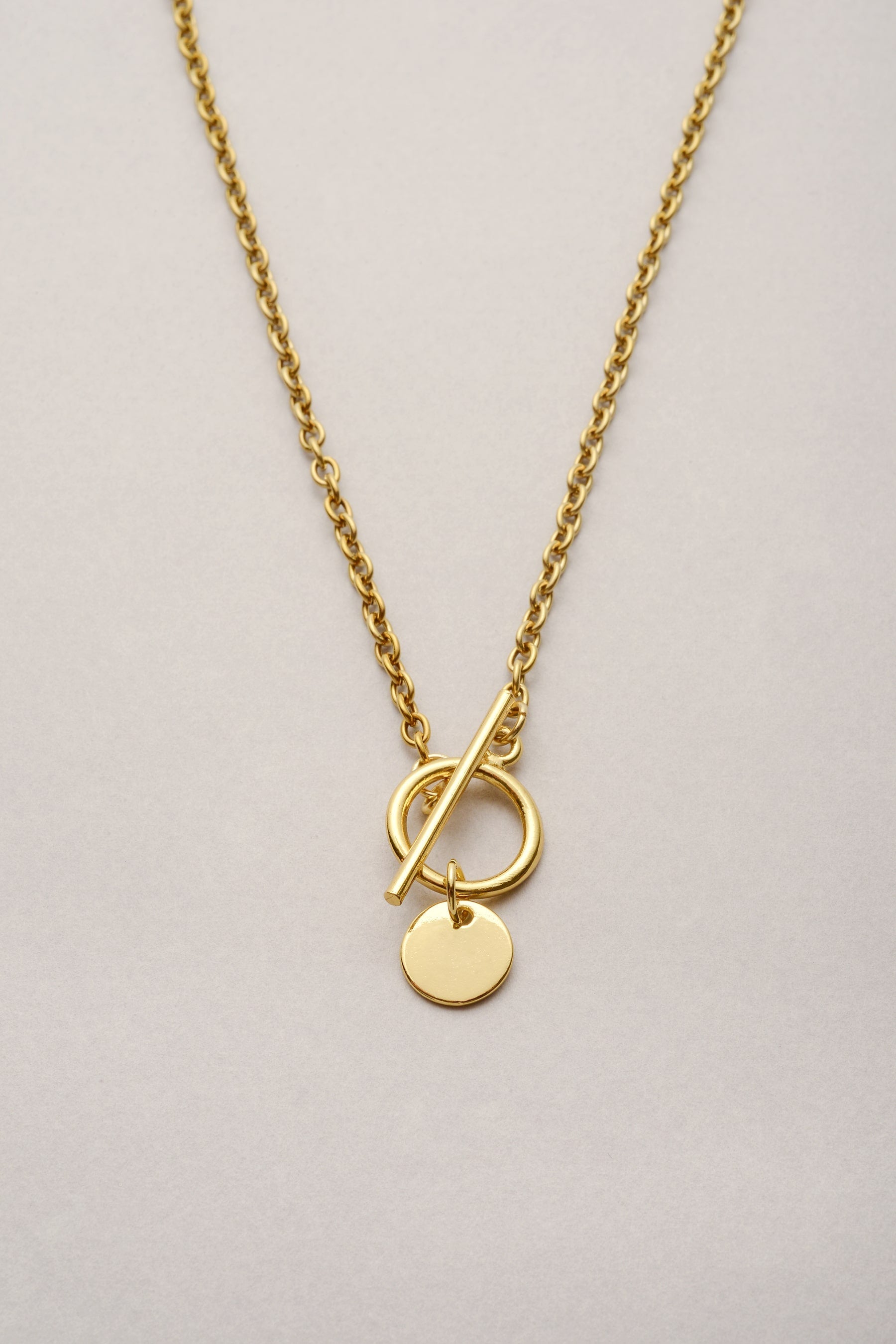 Collier chaîne fine médaille doré "Lou"