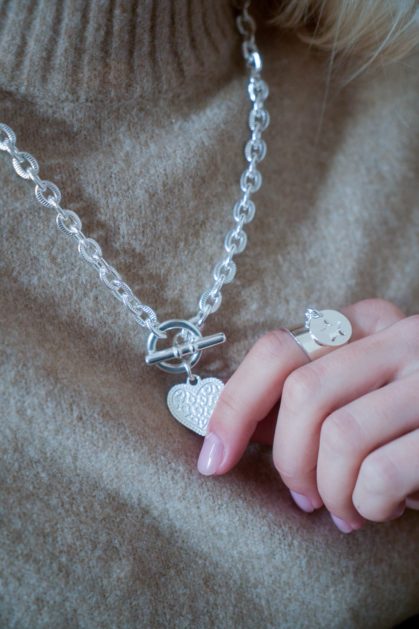 Collier Scarlett Coeur Sauvage argenté