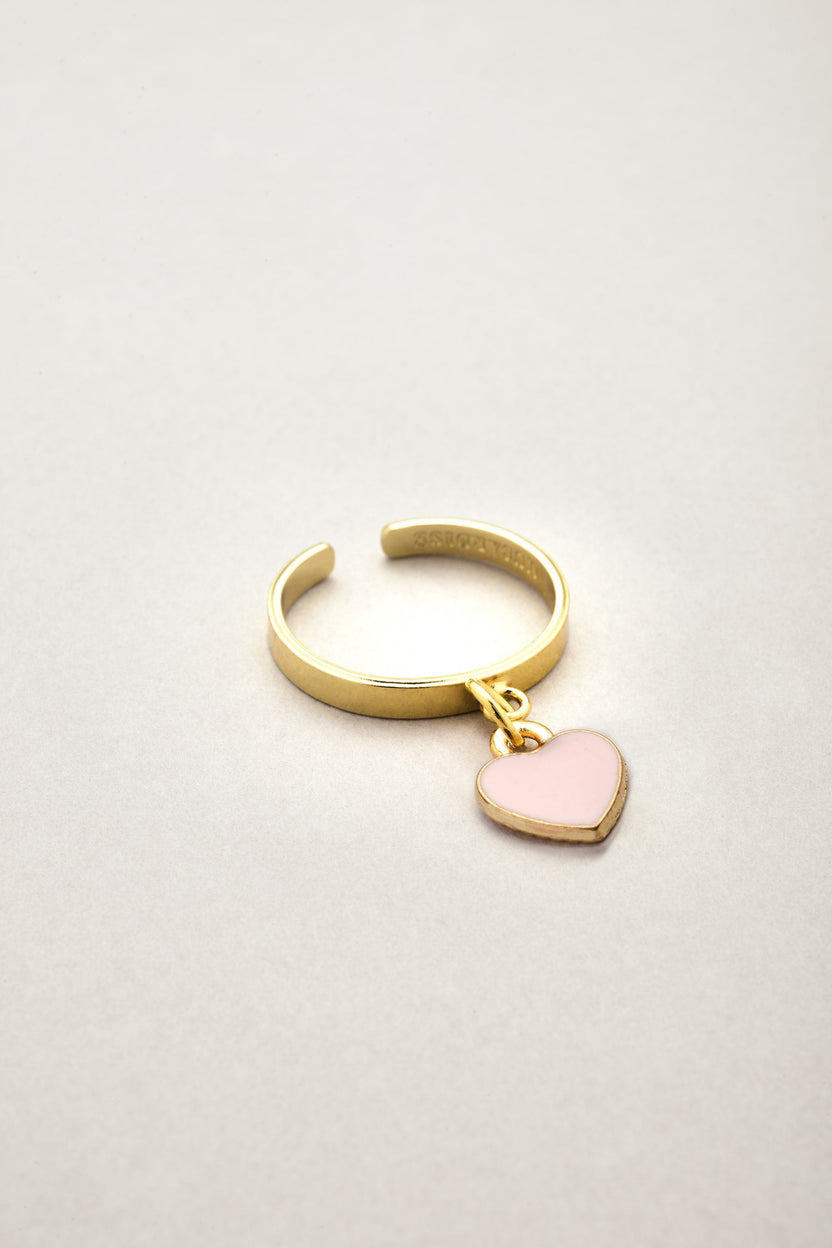 Mely - Bague en argent avec cœur doré main image 1