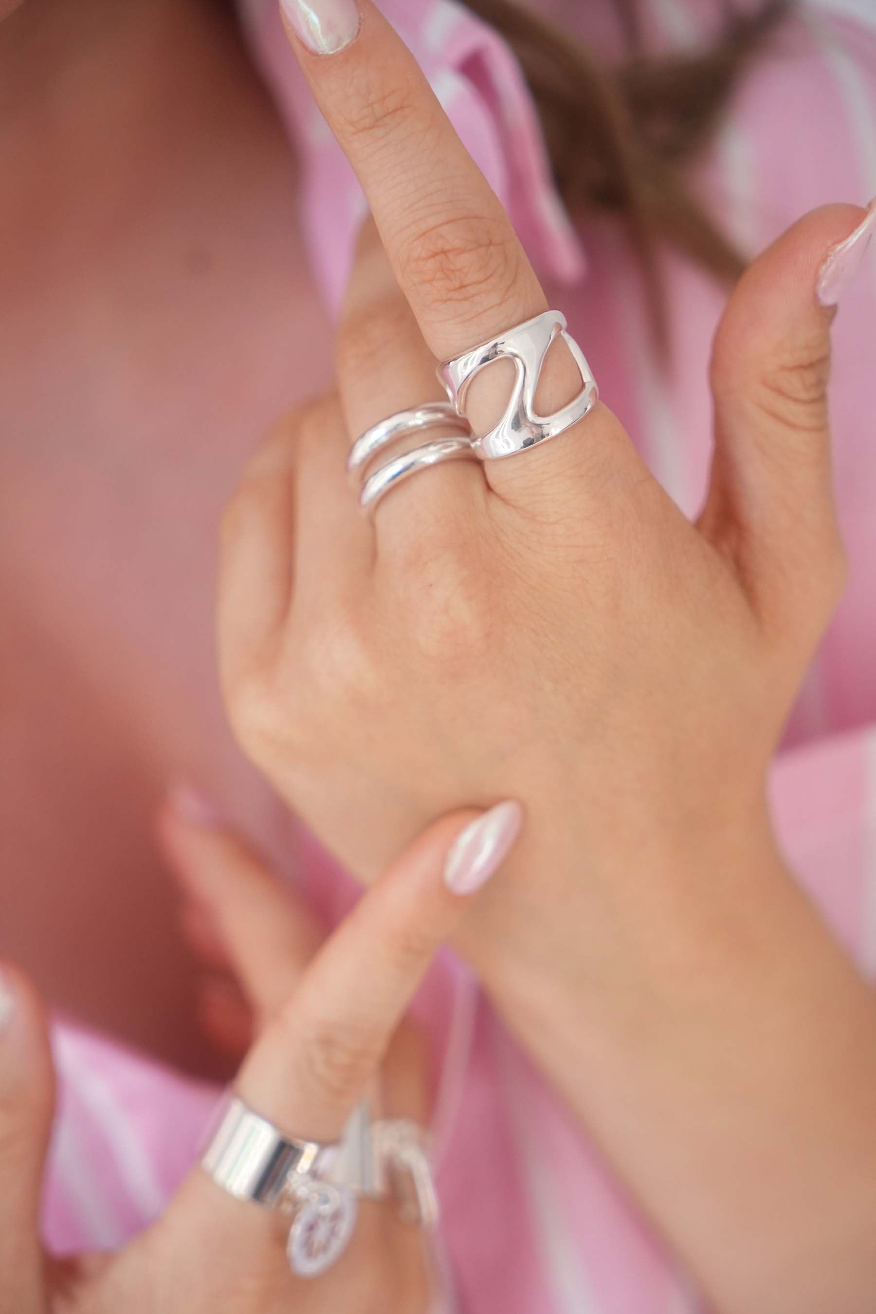 Bague argentée Dune