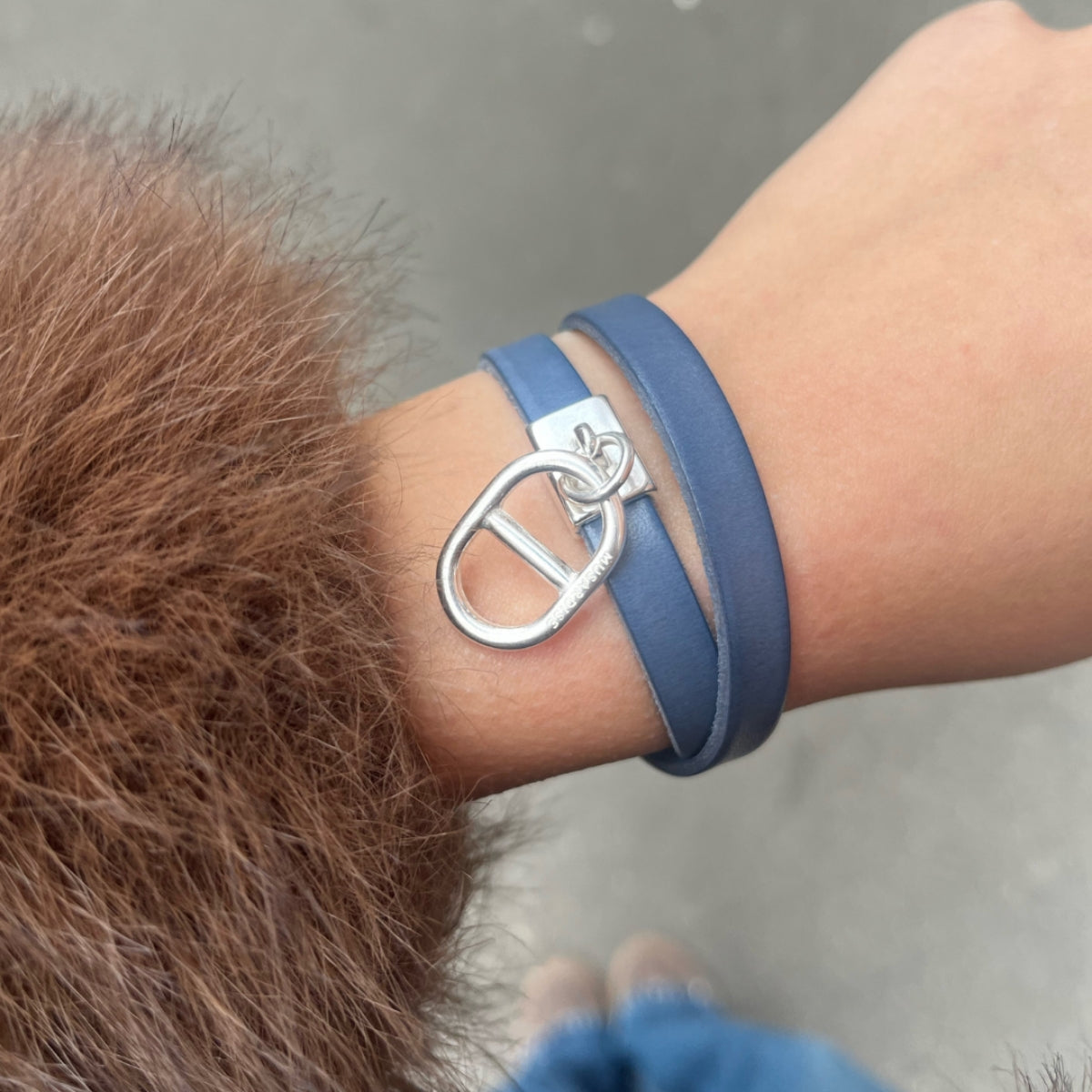 Bracelet Cuir Pendentif Maille