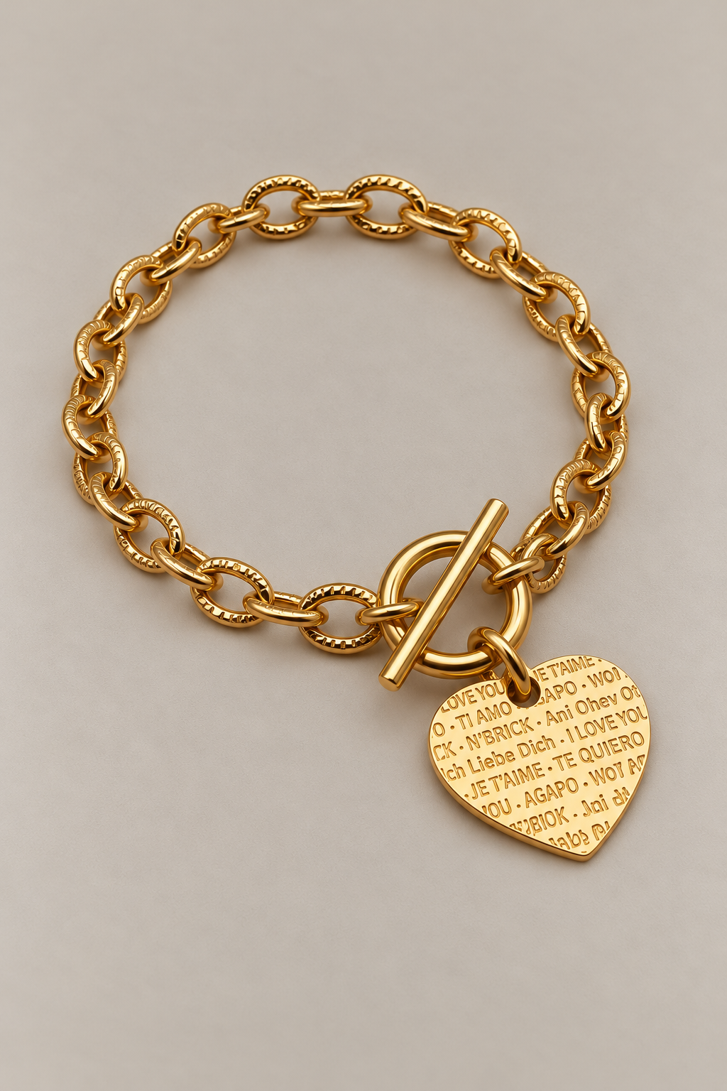 Bracelet Scarlett Cœur je t’aime doré – Musardise