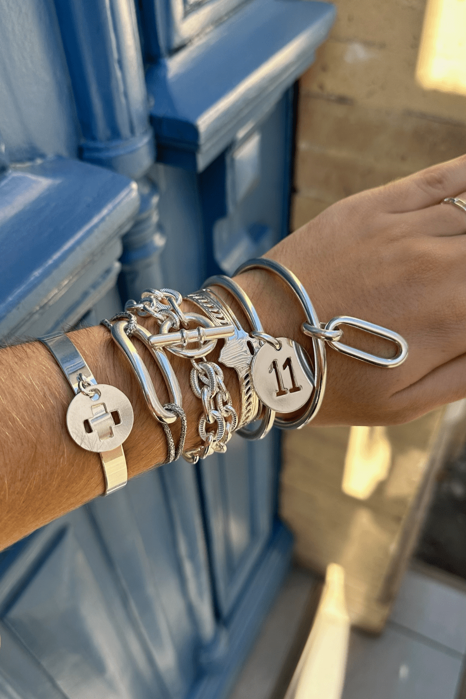 Bracelet argenté Kos mixte