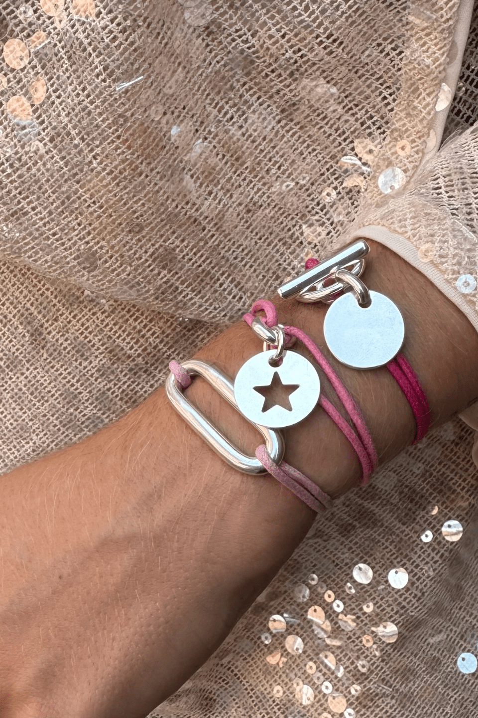 Bracelet Liv médaille Étoile argenté