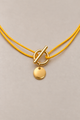 Collier attache médaille doré