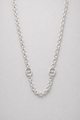 Collier long Scarlett mailles argenté