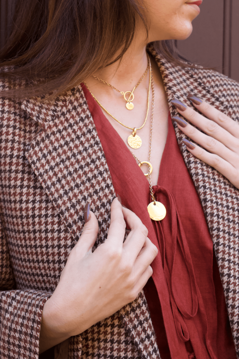 Collier sautoir médaille doré Daya