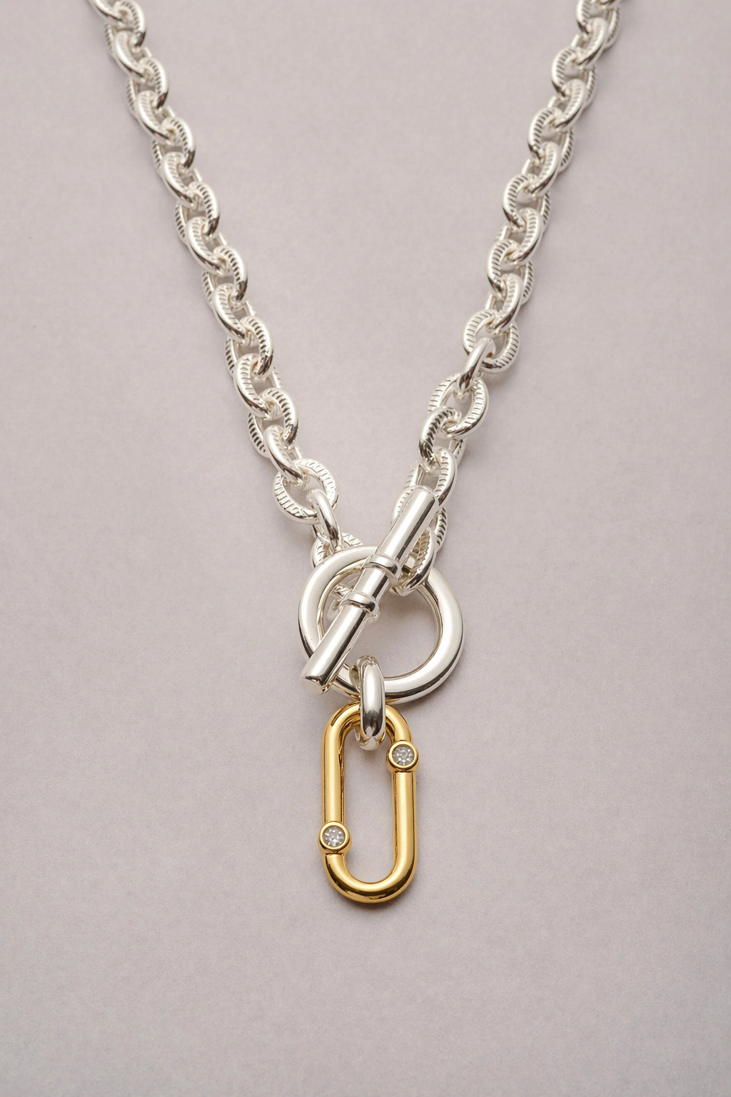 Collier Scarlett Ricky strass doré et argenté
