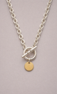 Collier Scarlett médaille doré argenté