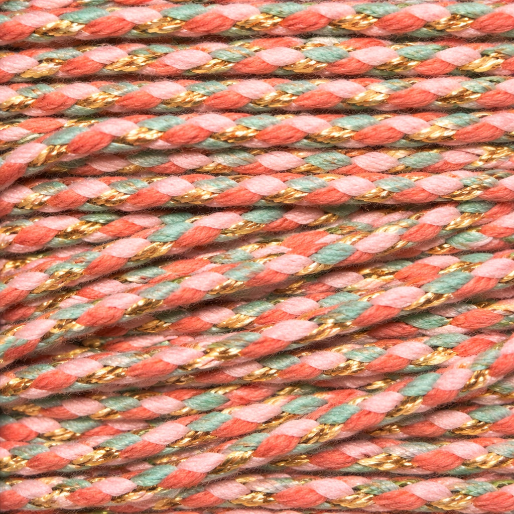 Collier tressé médaille Étoile doré