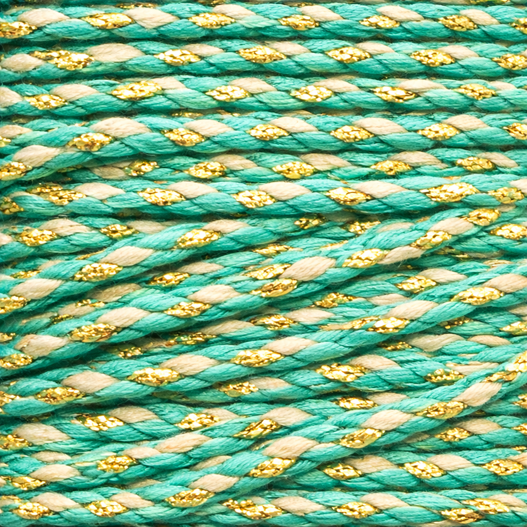 Collier tressé médaille Étoile doré