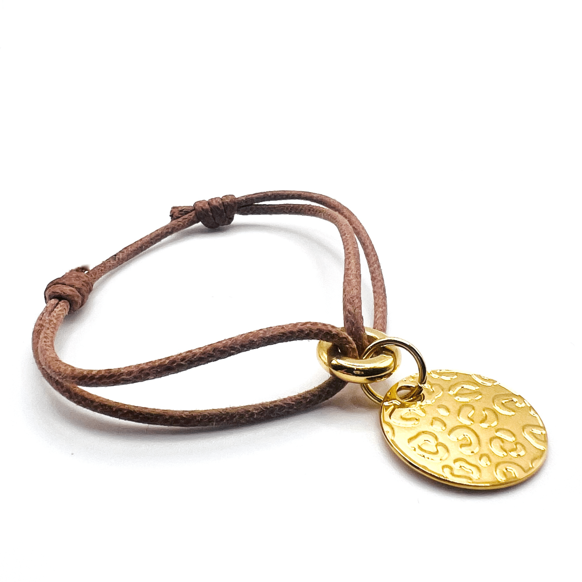 Bracelet liv léopard doré, médaille avec motif léopard