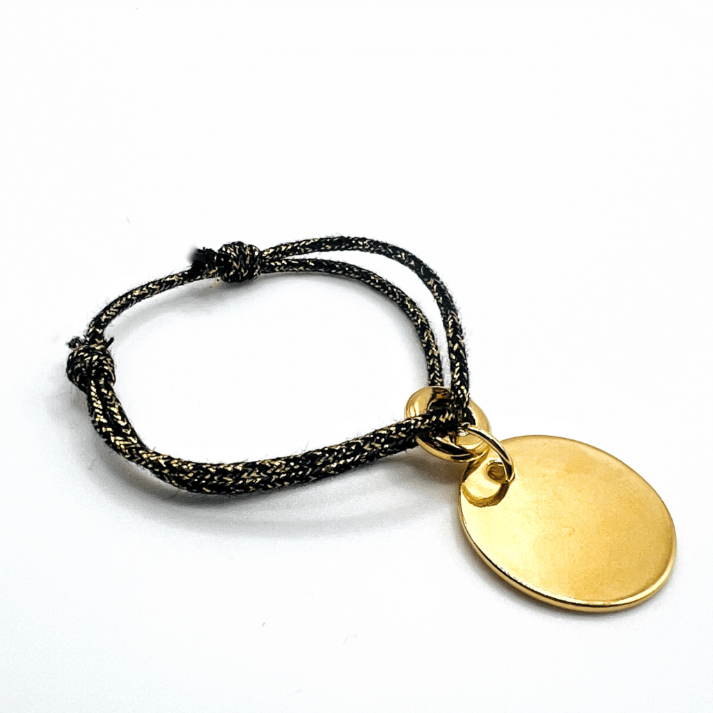 Bracelet liv médaille doré