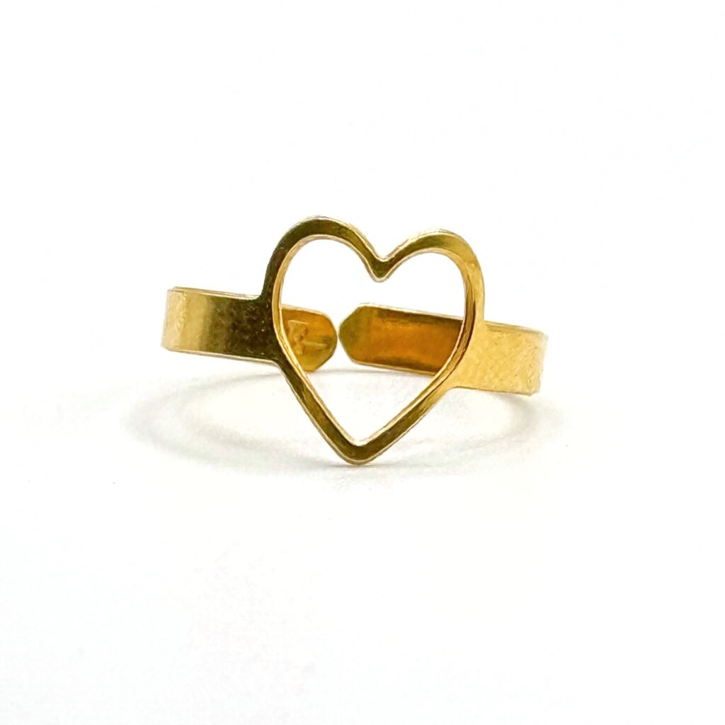 Bague Coeur dorée