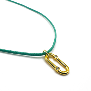 Collier pendentif Ricky strass doré