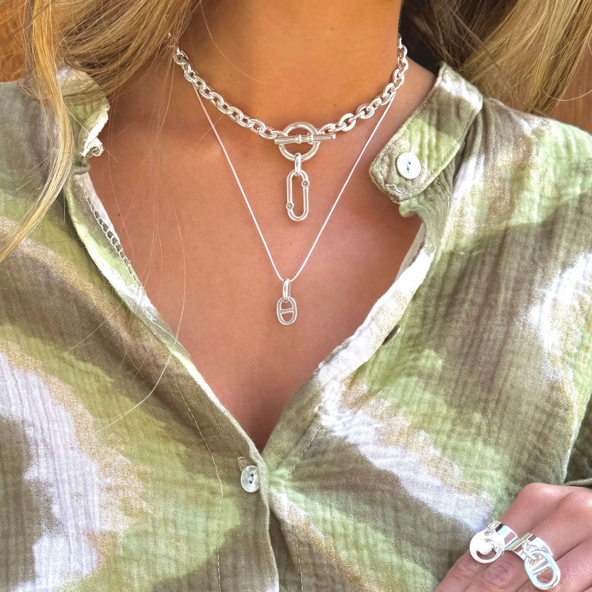 Collier maille et chaîne