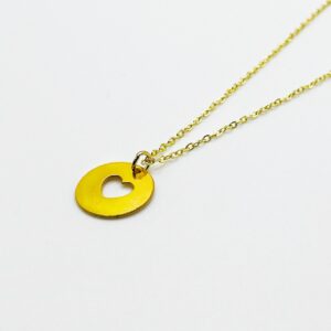 Collier chaîne fine doré coeur