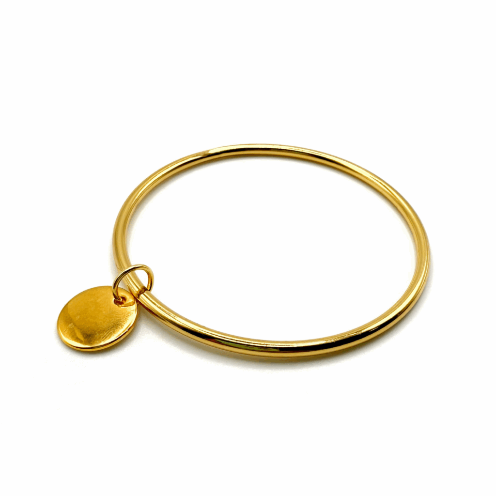 Jonc médaille doré