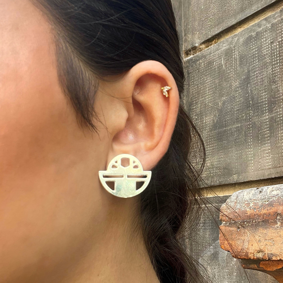 Boucles d'oreilles argentées