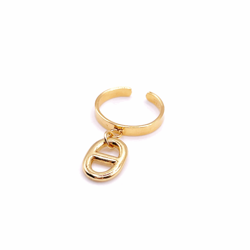 Bague maille dorée