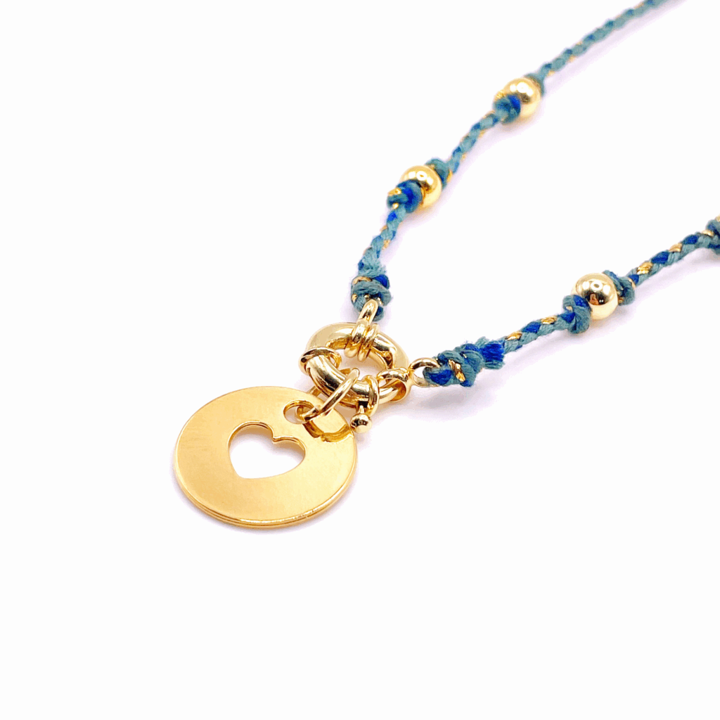 Collier coeur tressé