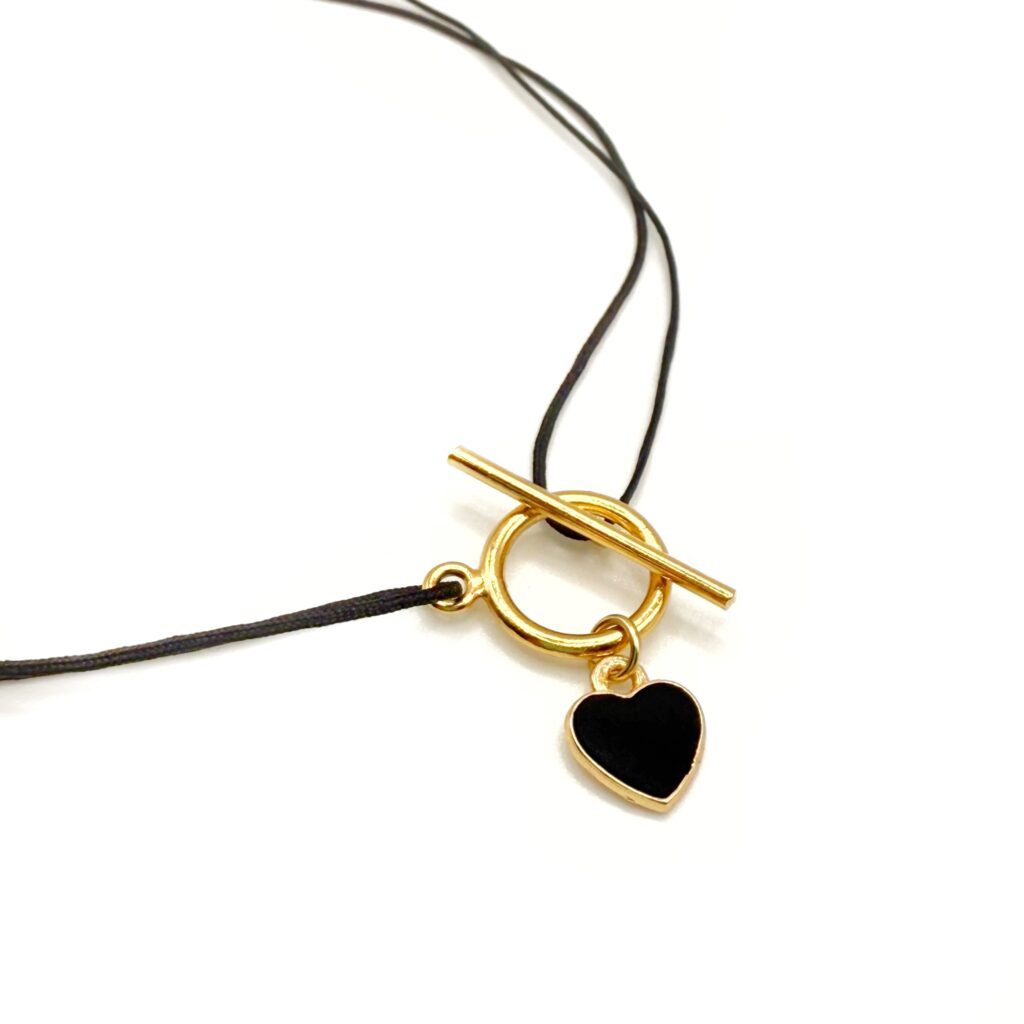 Collier lou coeur coloré