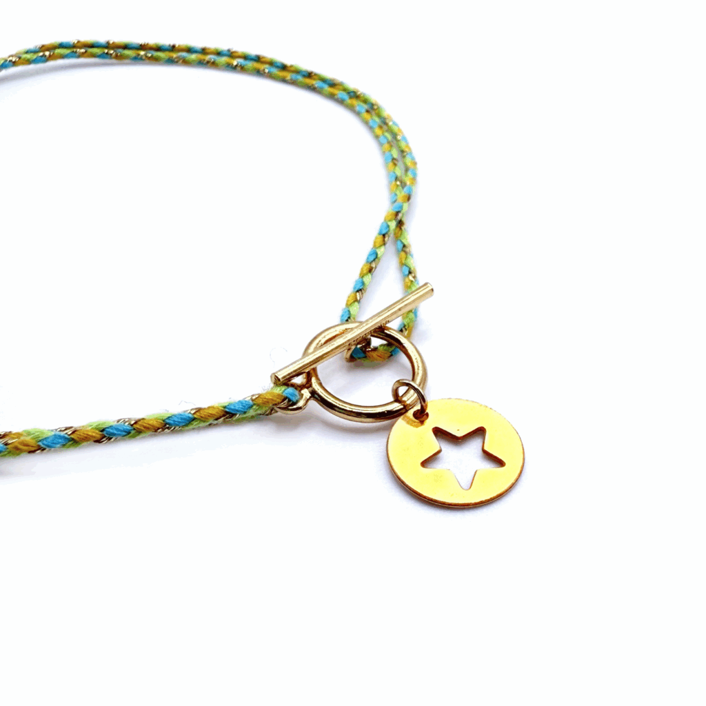 Collier lou doré étoile tressé