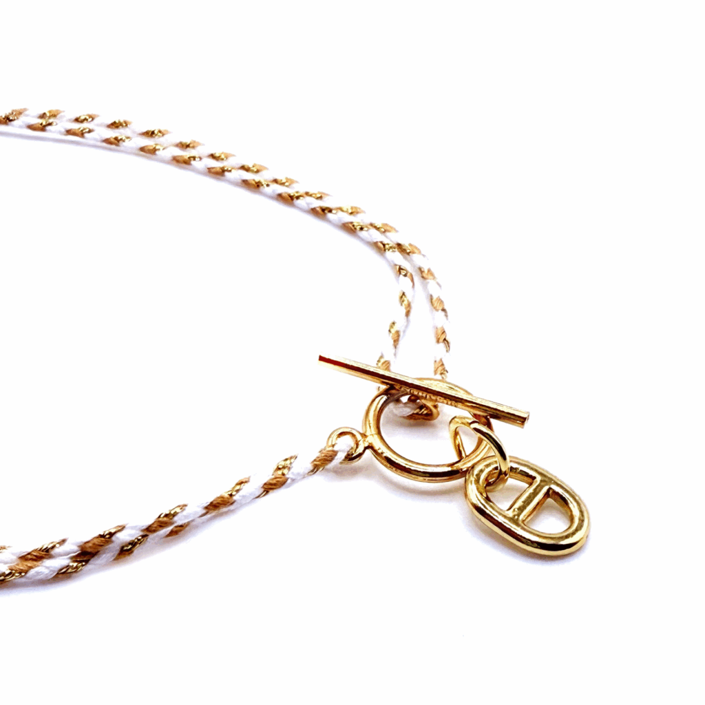 Collier lou maille tressé